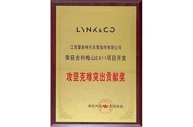 豪斯特：榮獲吉利領(lǐng)克《攻堅(jiān)克難突出貢獻(xiàn)獎(jiǎng)》
